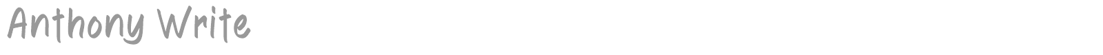 Anthony Write font preview